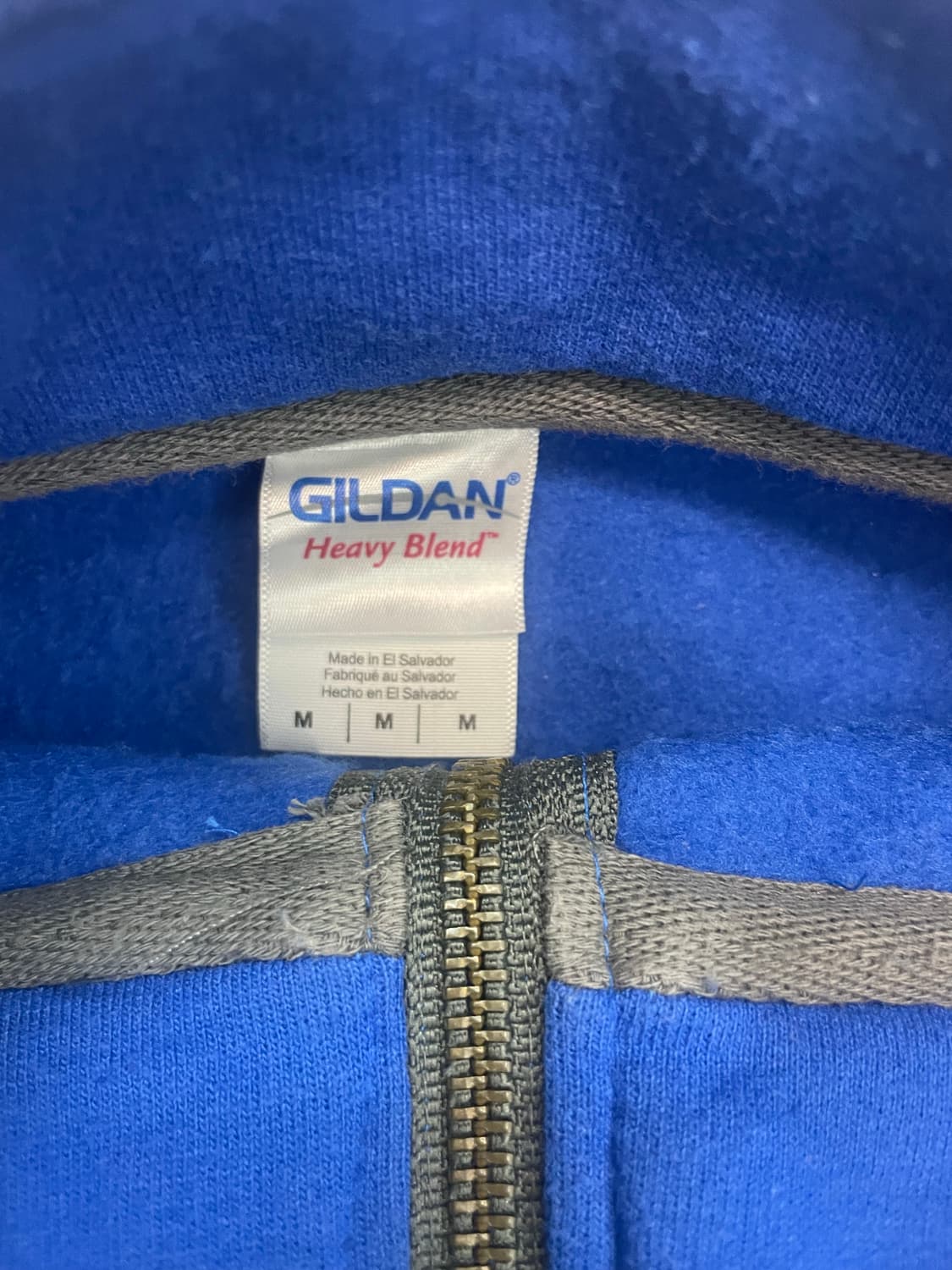 길단(gildan) 블루 반집업 헤비웨이트 맨투맨 상품이미지4