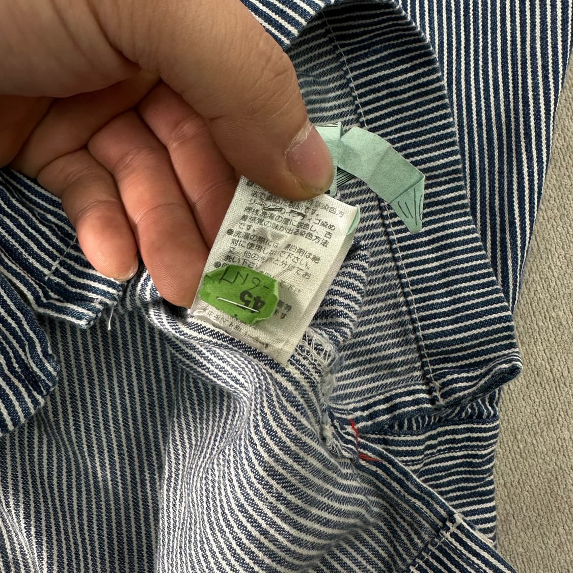 105 제팬 빈티지 90s 스트라이프 셔츠 자켓 상품이미지5