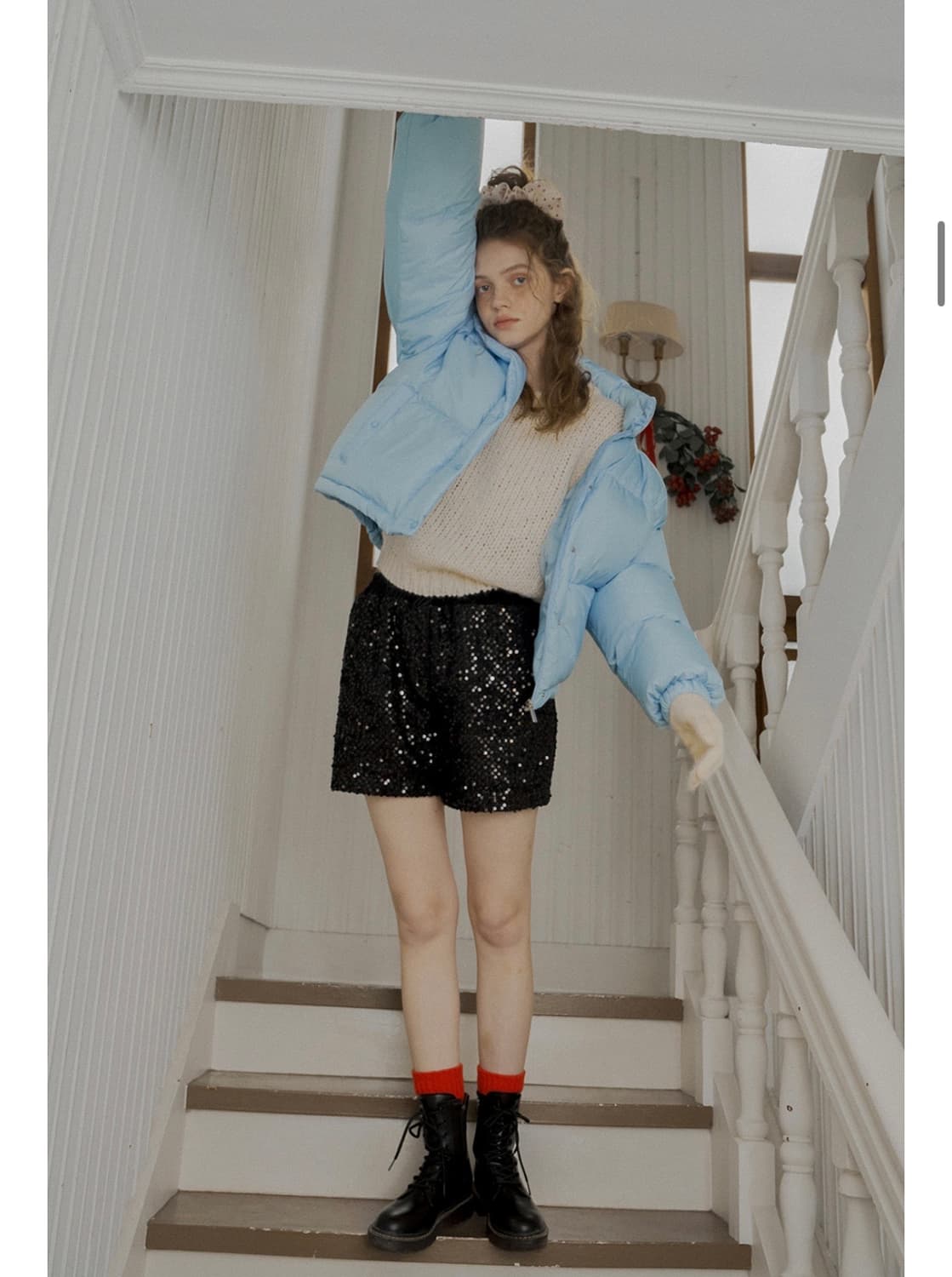 위드아웃썸머 스팽글 하프 팬츠 Spangle half pants 상품이미지1