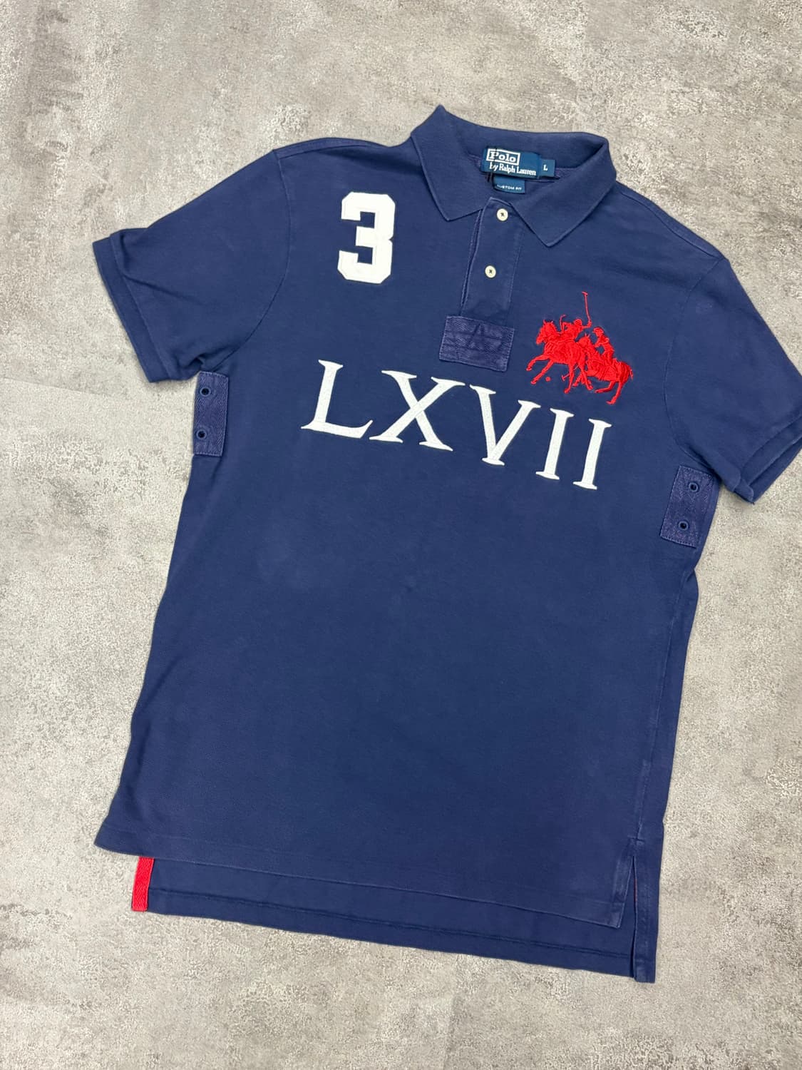 폴로 랄프로렌  빅포니 네이비 반팔 카라티 L  상품이미지4