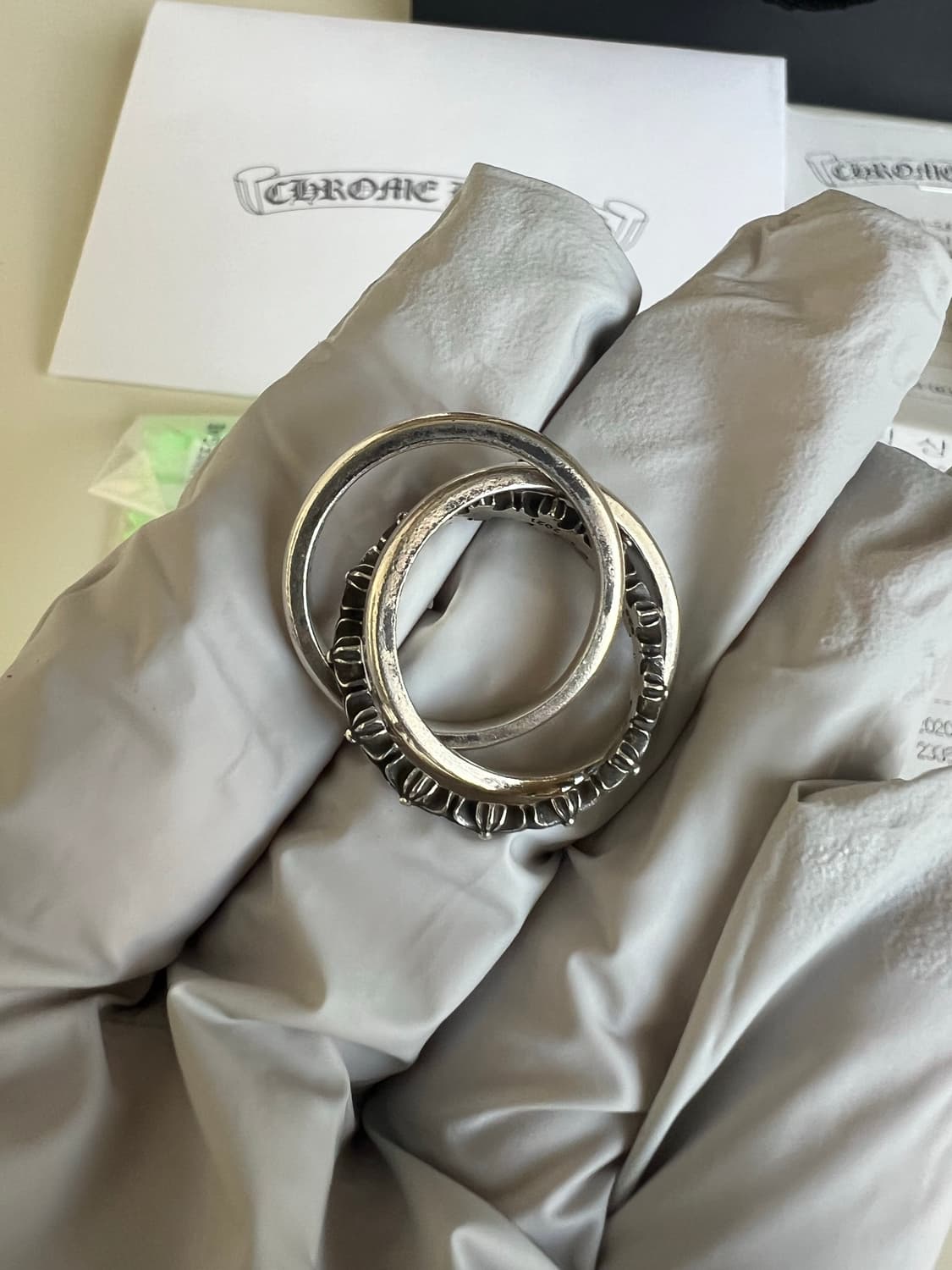 [M us8.5] 크롬하츠 tiny e ch 트리플 밴드링 상품이미지3