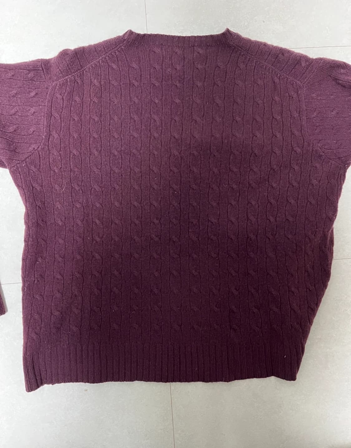 폴로 꽈배기 니트 버건디 상품이미지2