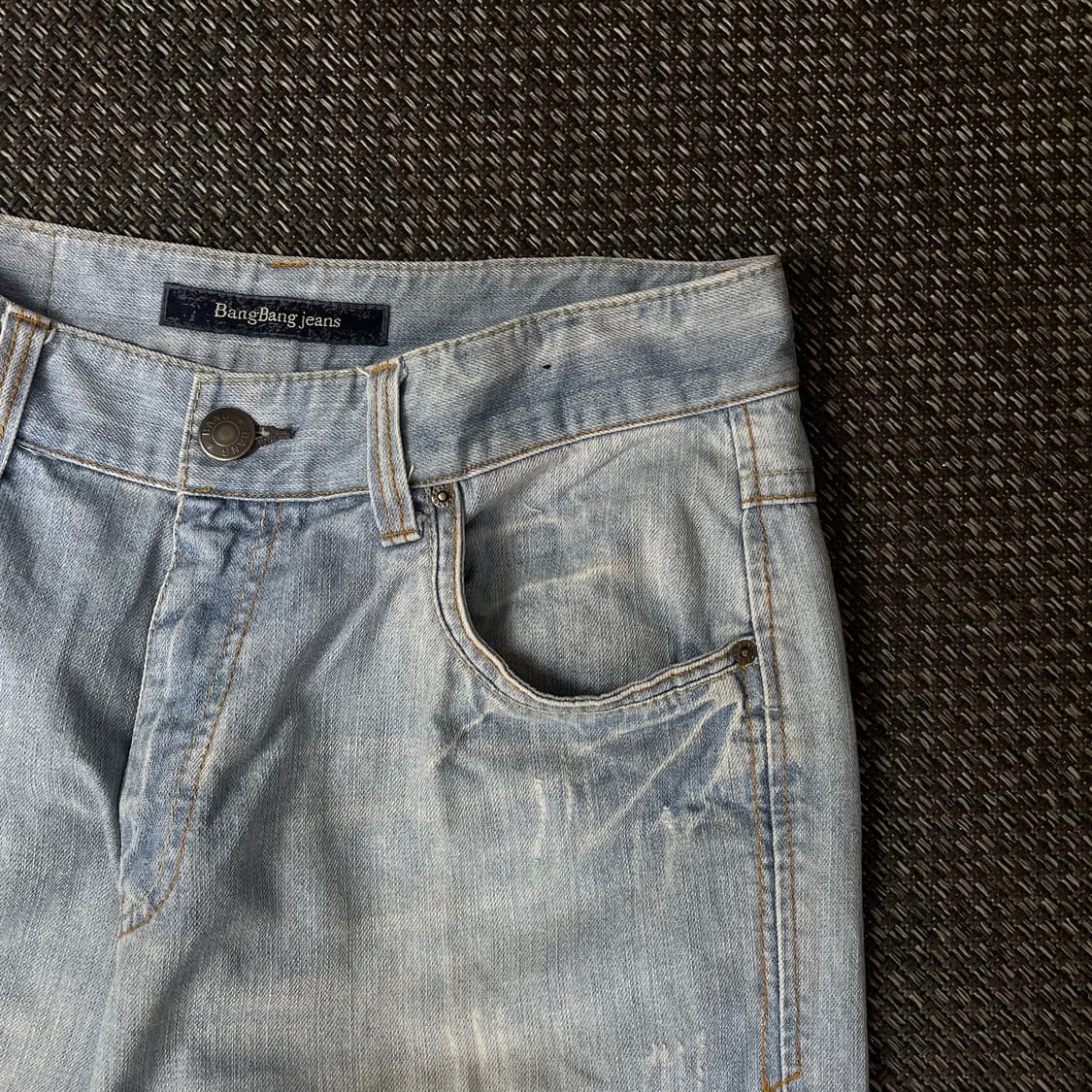 (32) 뱅뱅 스트링포인트 연청 7부 팬츠 상품이미지3