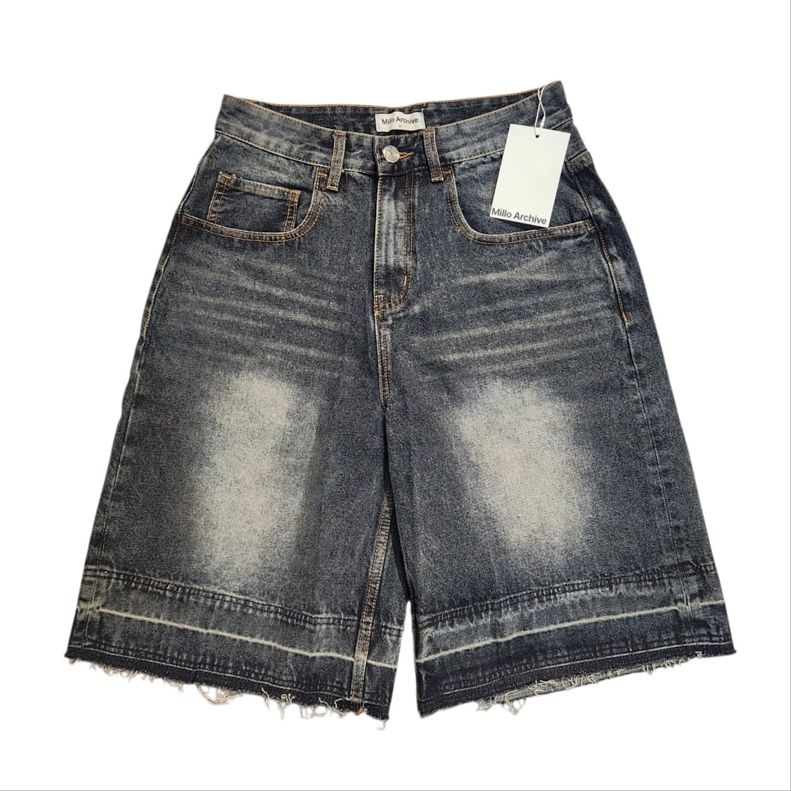 밀로아카이브 워시드 데님 버뮤다 팬츠 (M) 상품이미지1