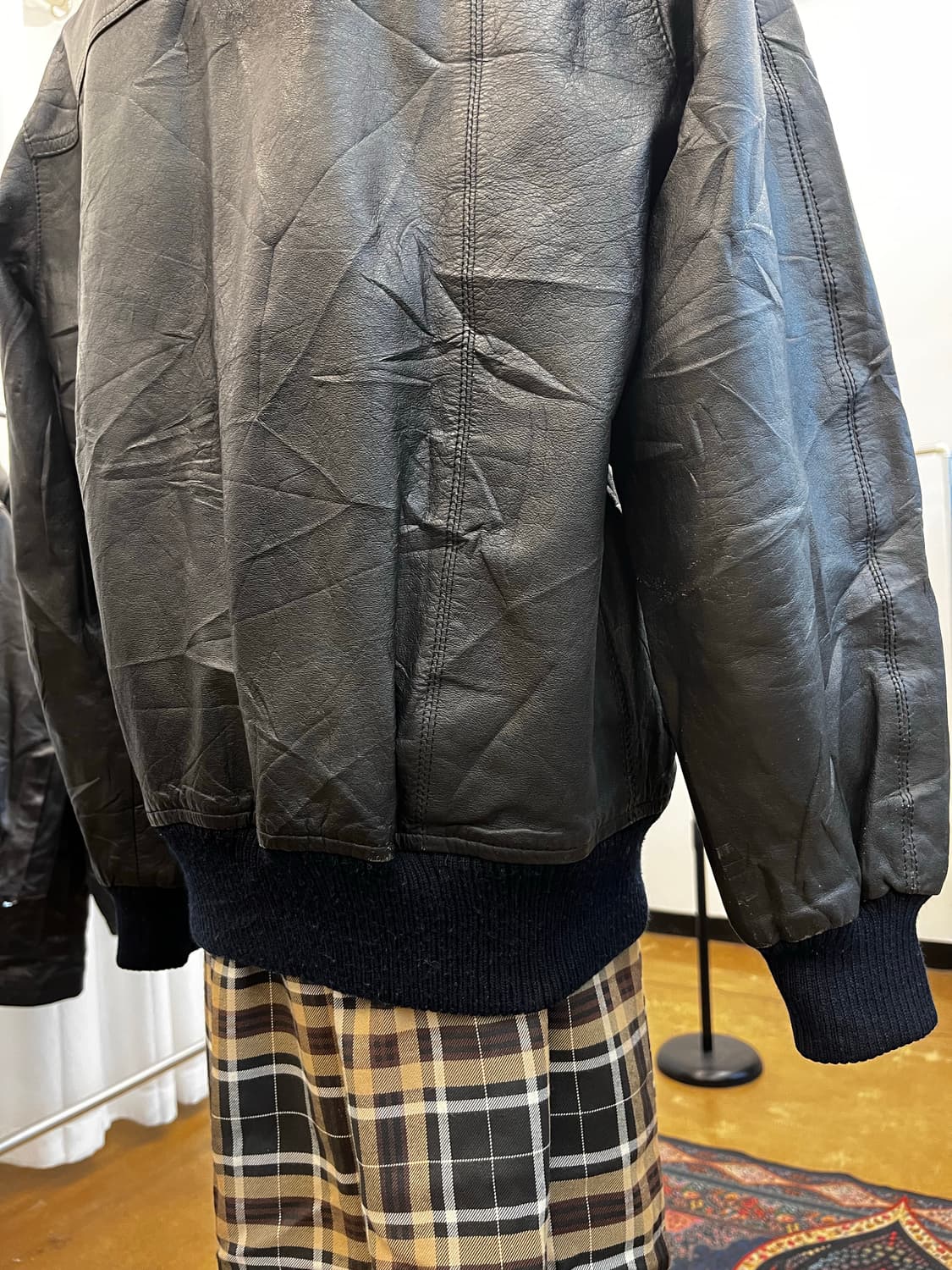 Excellent Fashion 소가죽 블루종 자켓 상품이미지6