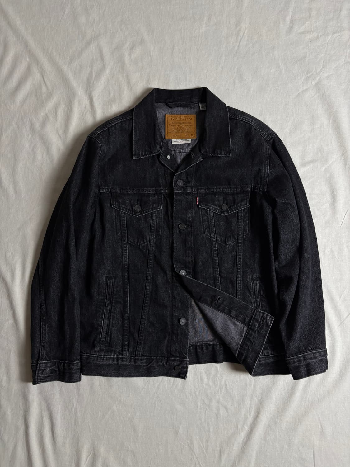Levis 리바이스 블랙 데님 트러커 자켓 M 상품이미지1