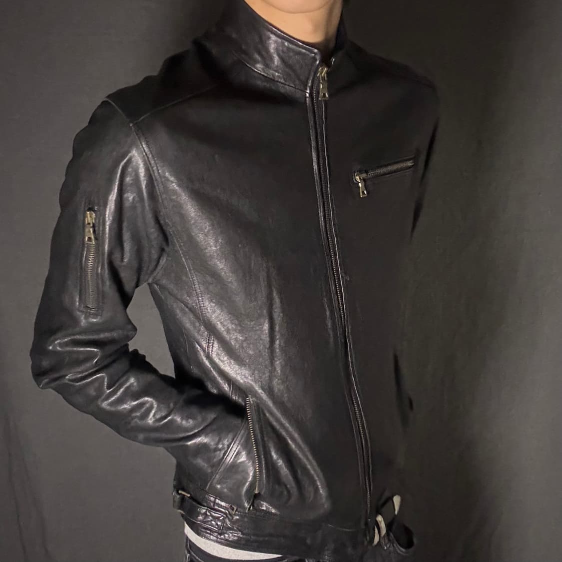 japan vintage ltaly lamb skin jacket 상품이미지4