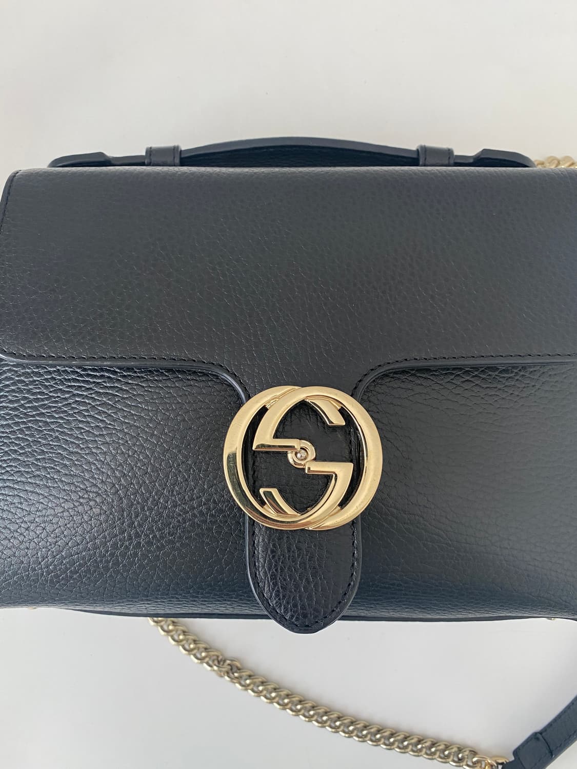 구찌 GG 인터로킹 탑핸들 체인 숄더백 상품이미지6