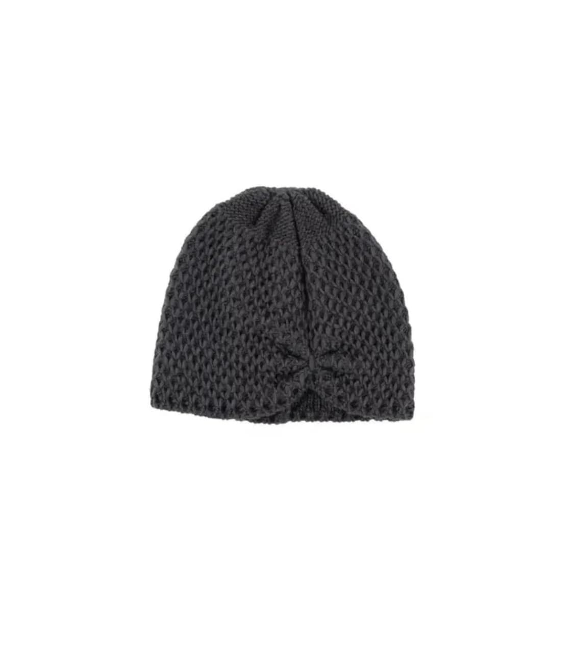 코이세이오 리본 비니 차콜 상품이미지1