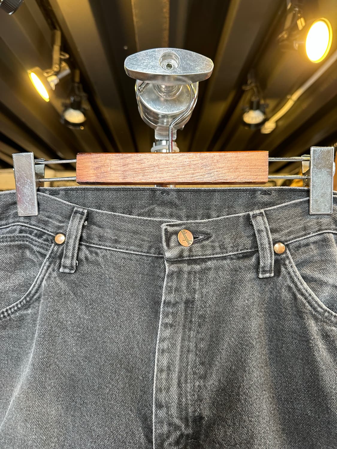 랭글러 블랙 데님 팬츠 34x32 상품이미지3