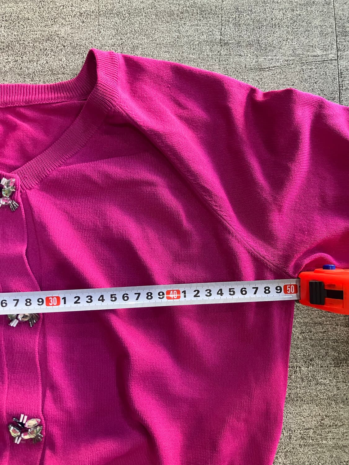 일본빈티지 핀터깔 달천깔페어리 모리걸 큐빅버튼단추 가디건 라일락핑크 상품이미지2