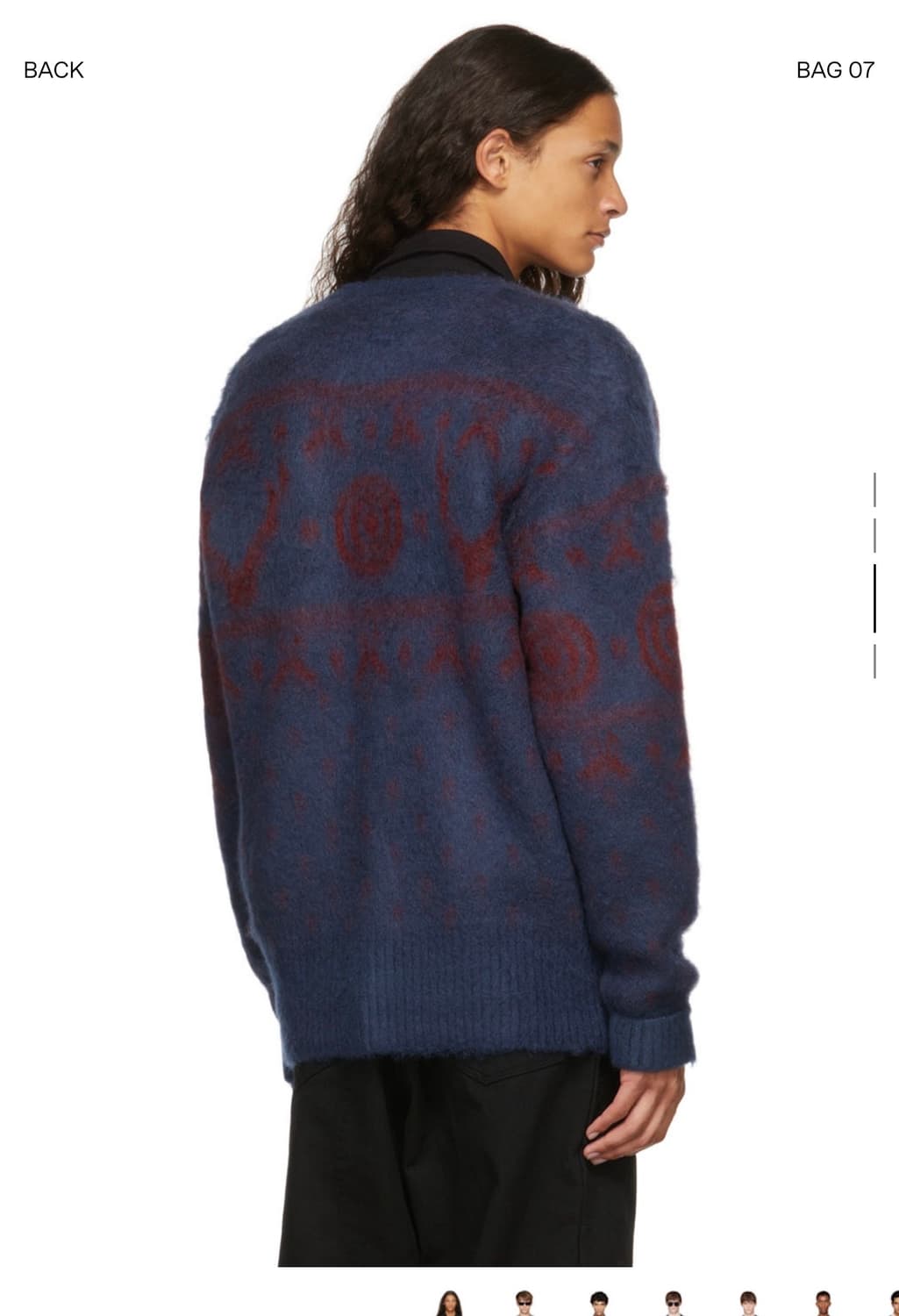 South2 West8  남이서팔 네이비 노르딕 패턴 가디건 XS 상품이미지2