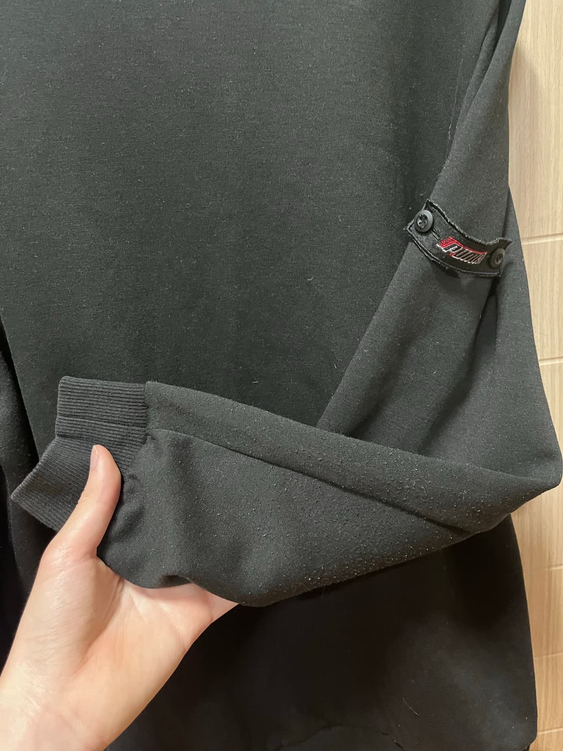 푸마 맨투맨 M사이즈 블랙 상품이미지8