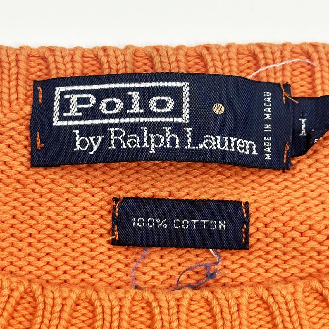폴로 랄프로렌 클래식 빈티지 코튼 니트 오렌지 L 상품이미지5