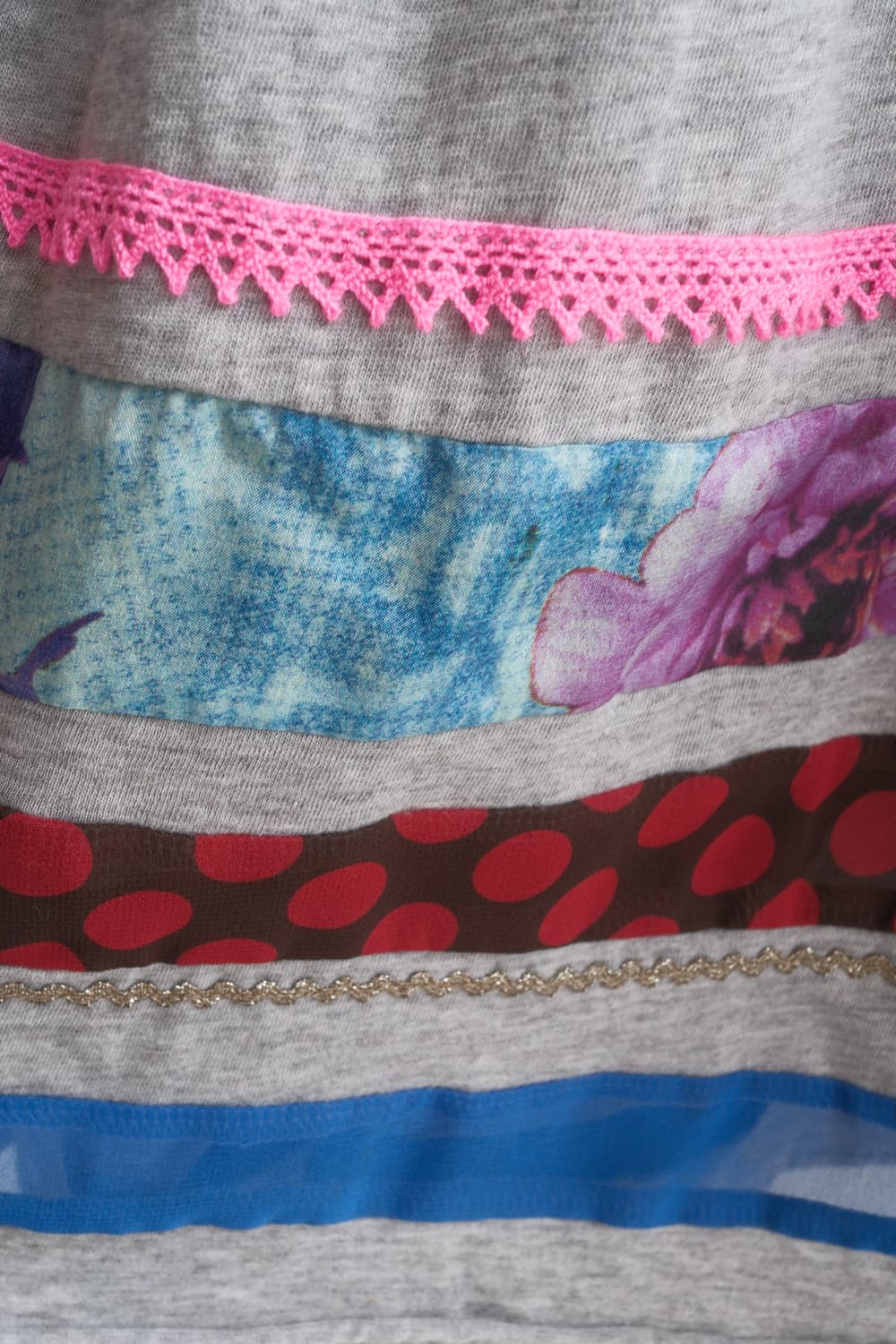 Flower patched jersey gather skirt 상품이미지6