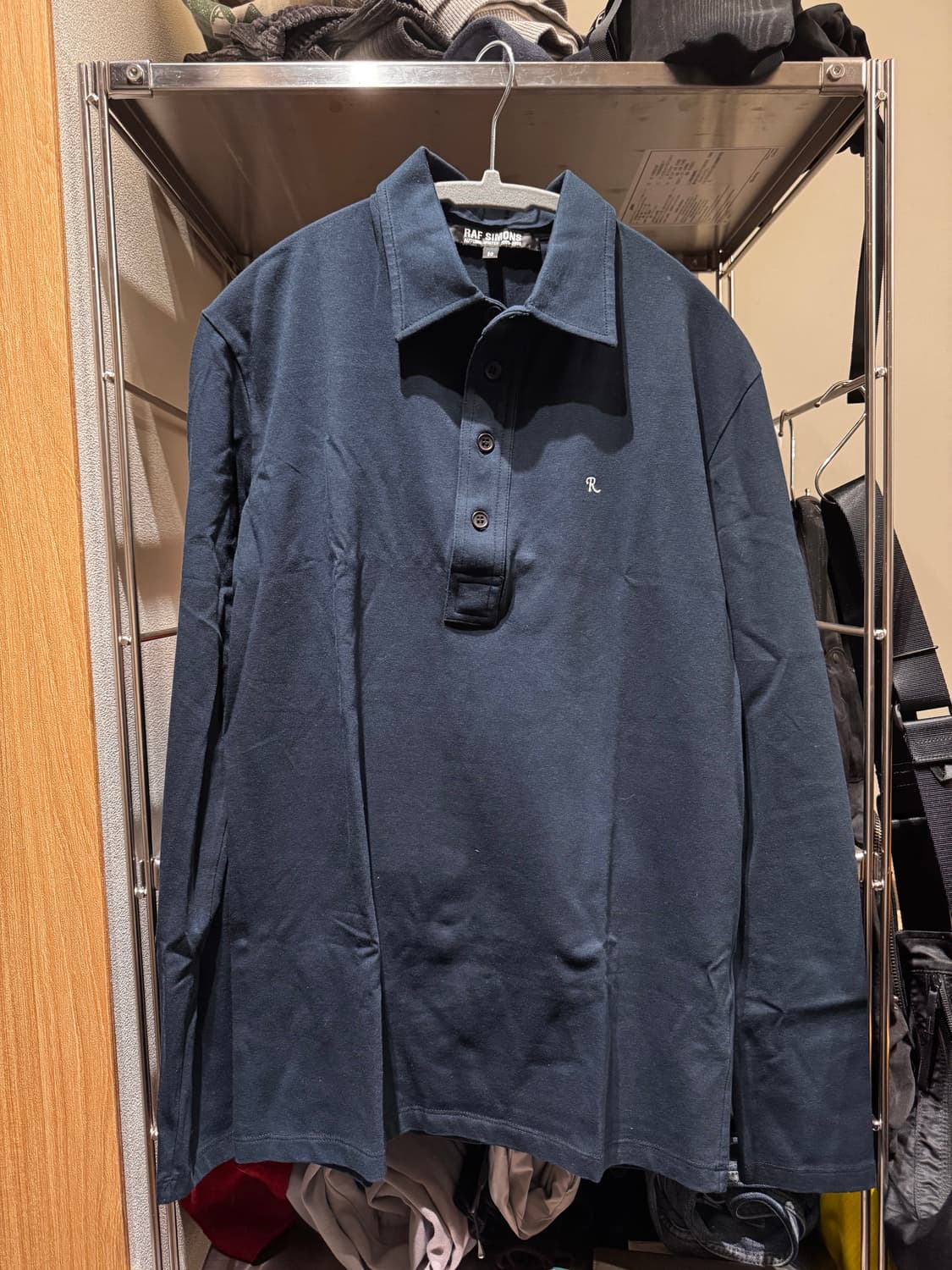 05-06 AW 라프시몬스 아카이브 R자수 롱슬리브 폴로 상품이미지1