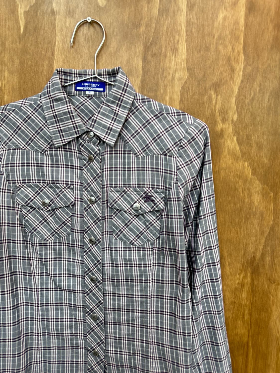 버버리 블루라벨 체크셔츠 상품이미지2