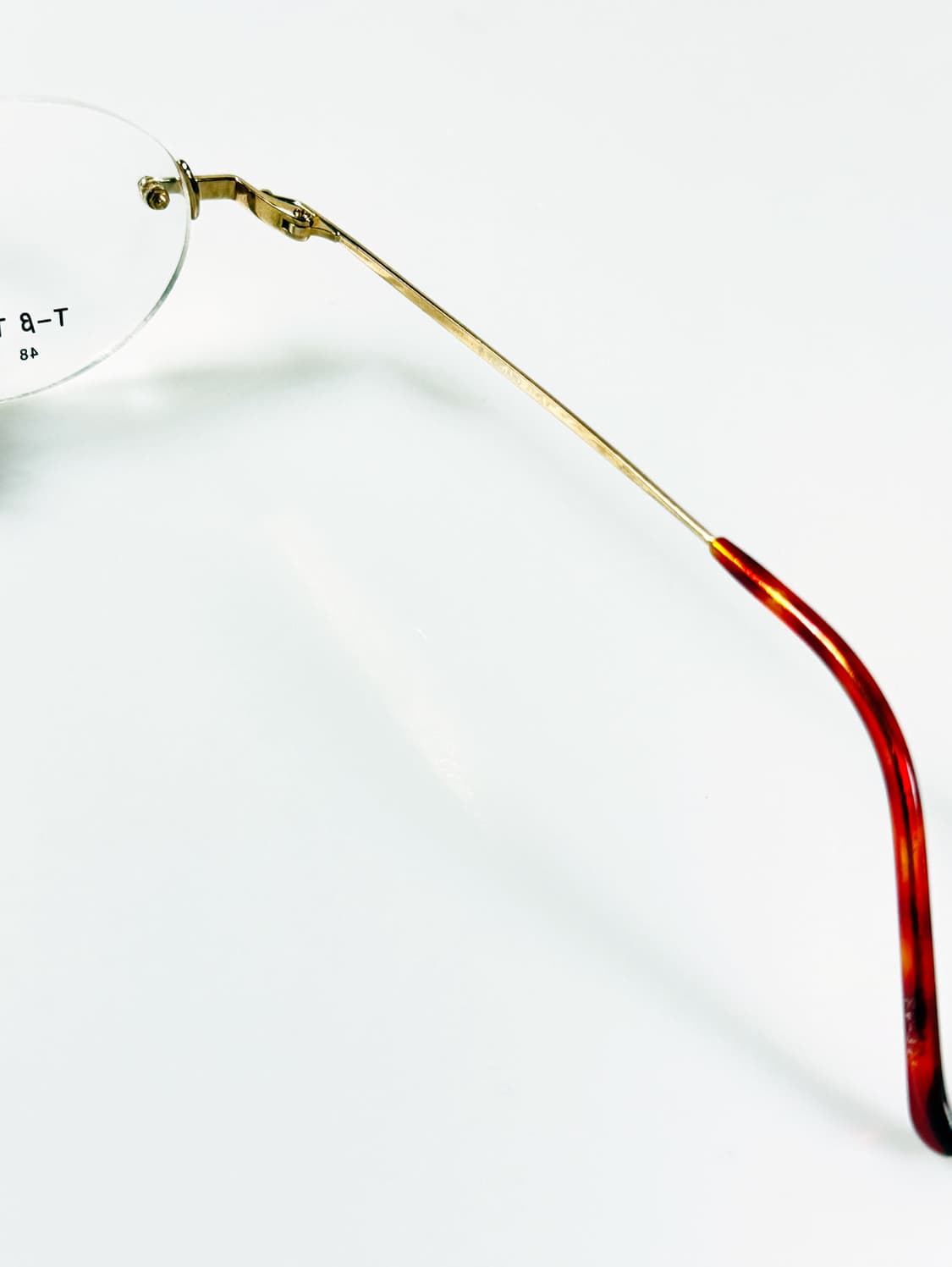 F.VERGANO 골드 티타늄 무테 오벌 프레임 빈티지 안경 상품이미지6