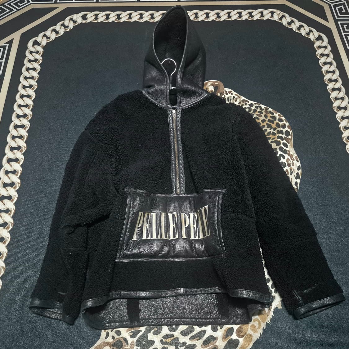 (초희귀)90's 펠레펠레 리버시블 무스탕 레더 아노락 가죽 자켓 XL 상품이미지4