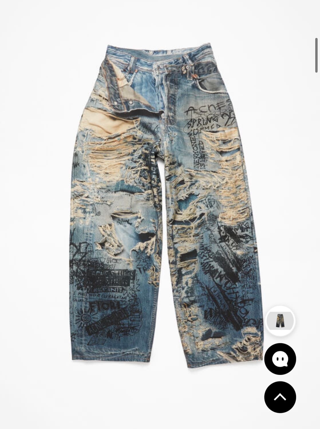 Acne Studios 2023M 프린팅 데님 팬츠 EUR46 (FNMN 상품이미지4