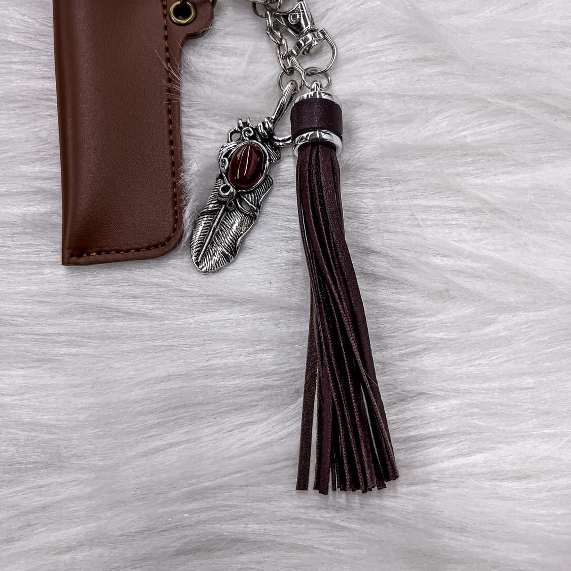 Vintage Lighter Case Keyring (블랙) 상품이미지3