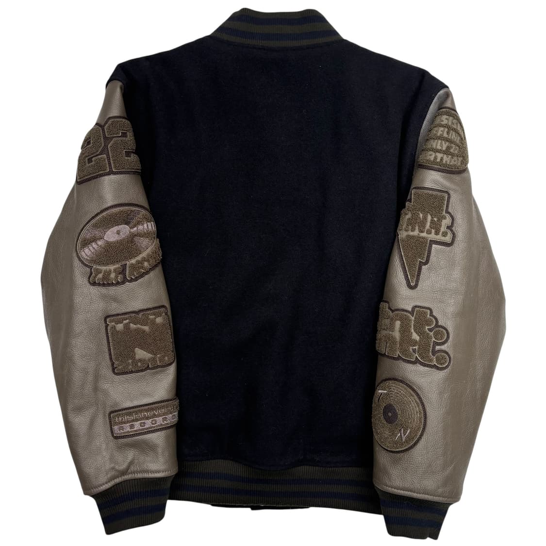 디스이즈네버댓 레코드 패치 네이비 바시티 자켓 S 상품이미지4