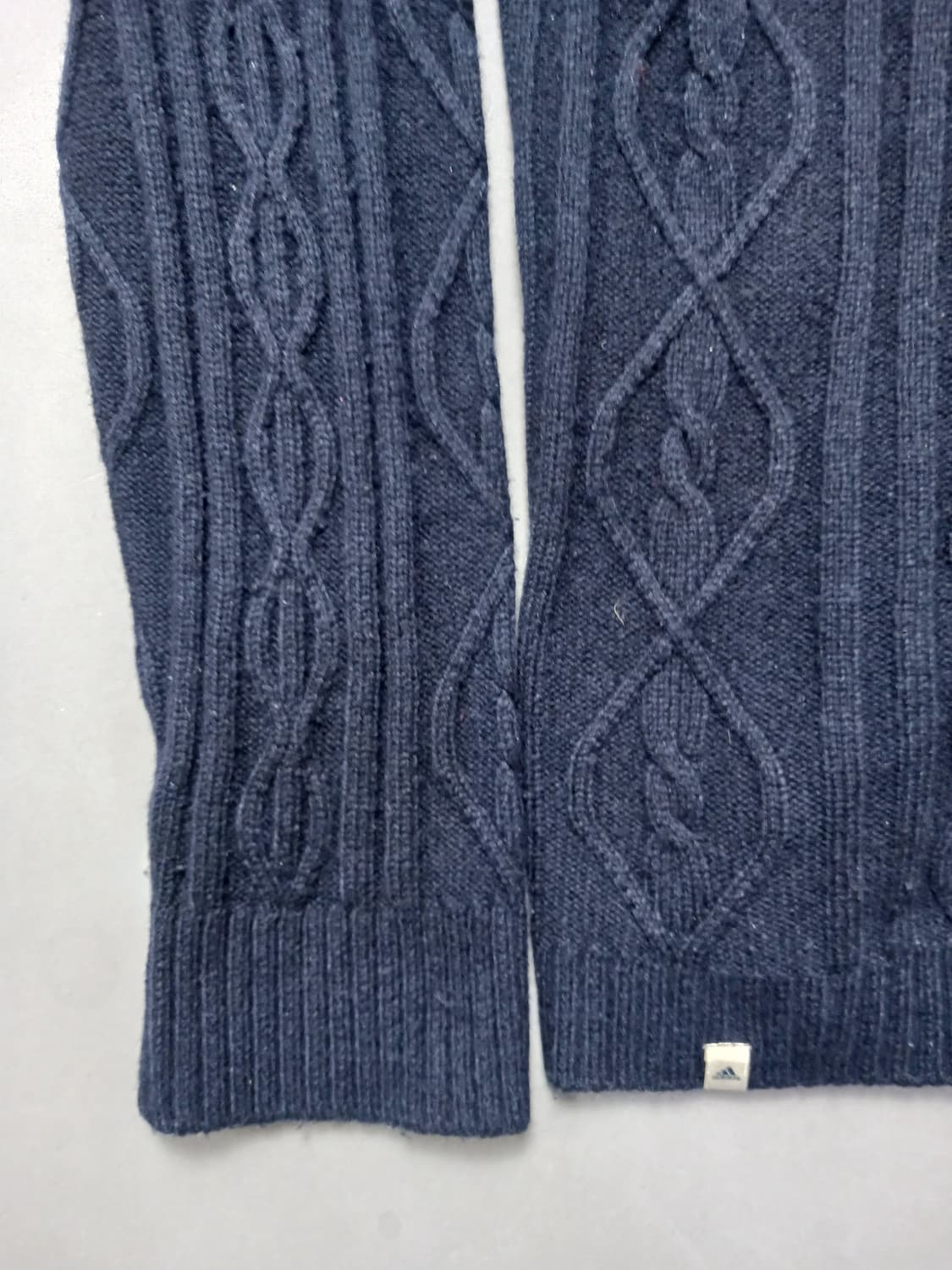 [프리] 아디다스 아디퓨어 네이비 케이블 울 니트 집업 상품이미지4