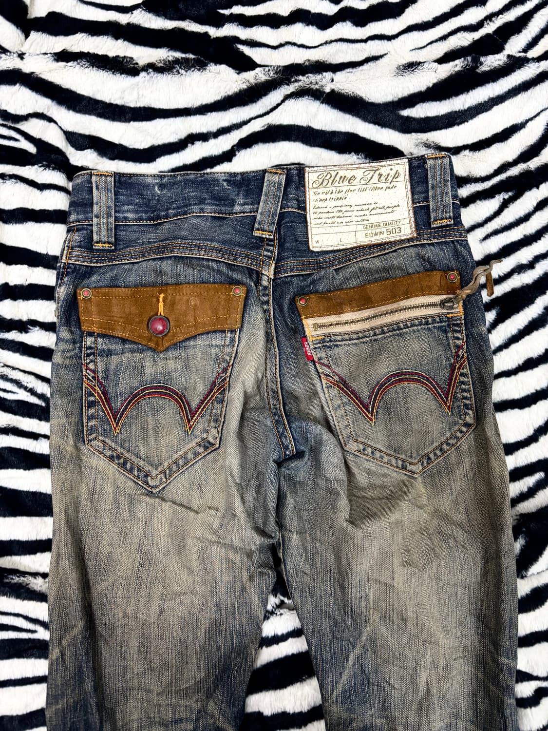 [Edwin 503]Y2K Grunge Washed Loose Fit P 상품이미지9