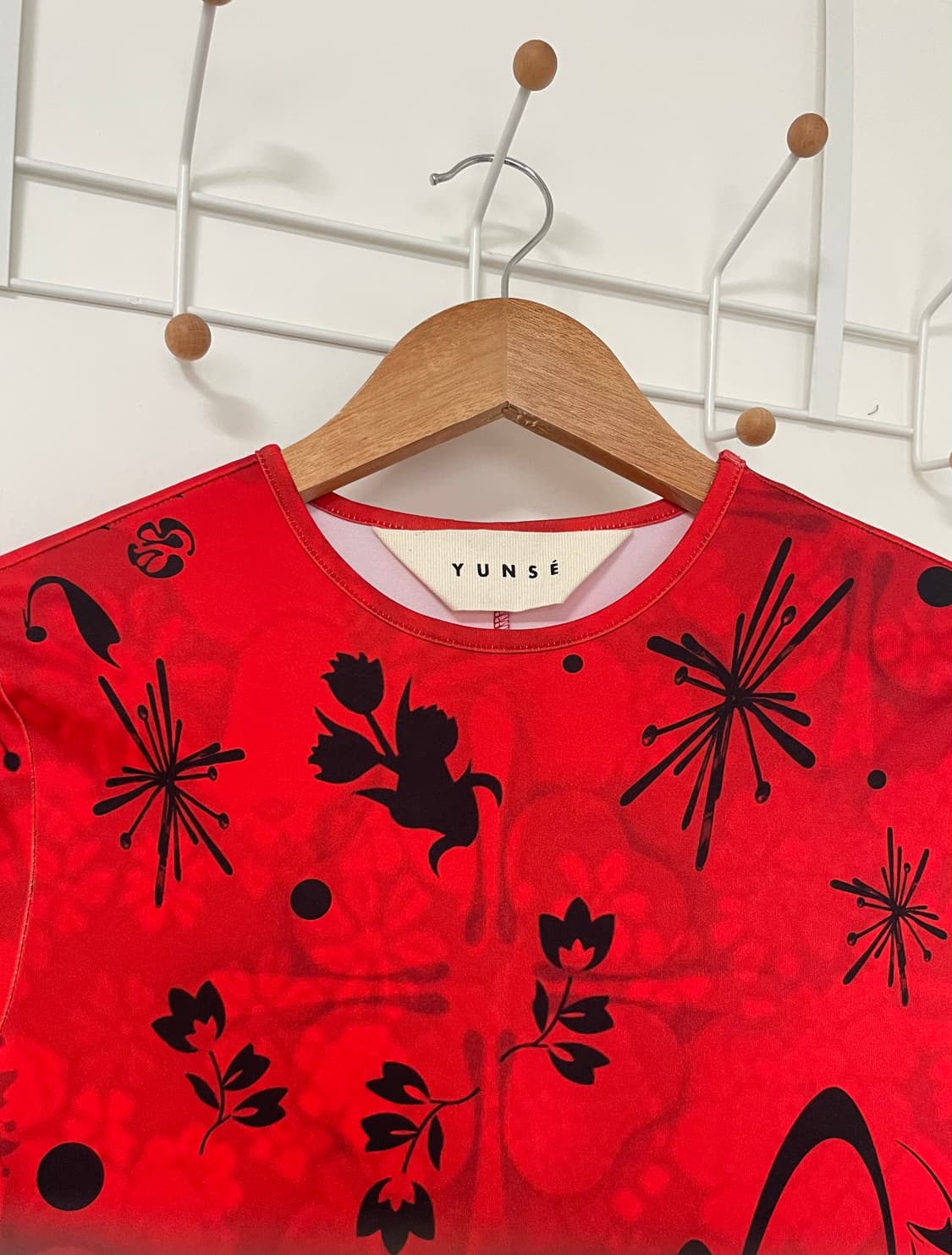 Yunse 프린트 원피스 레드 상품이미지3