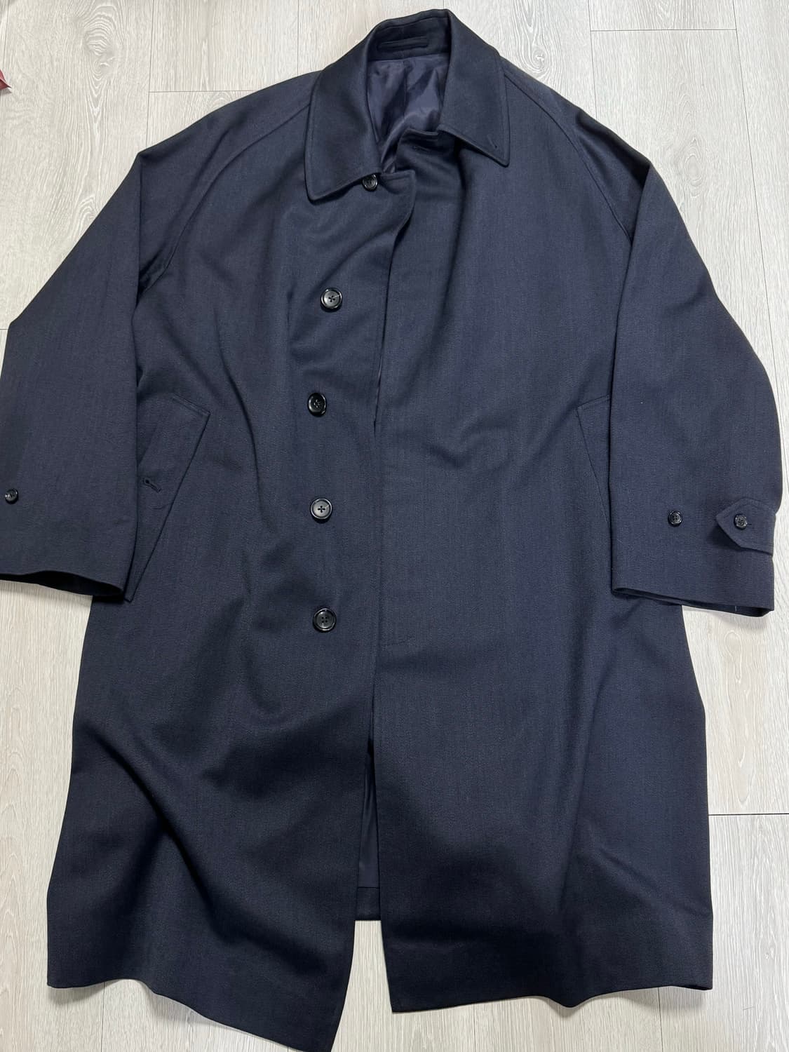 아나토미카 싱글래글런6 코버트울 코트 네이비 48사이즈 상품이미지1