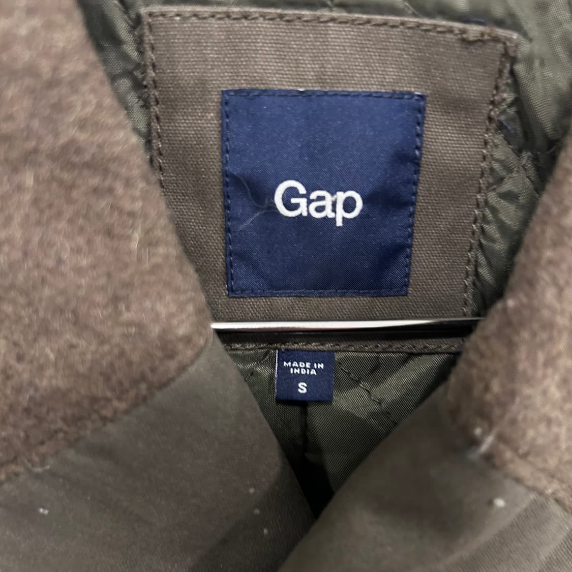 GAP 배색카라 누빔 퀼팅 더블 버튼 야상 자켓 상품이미지3