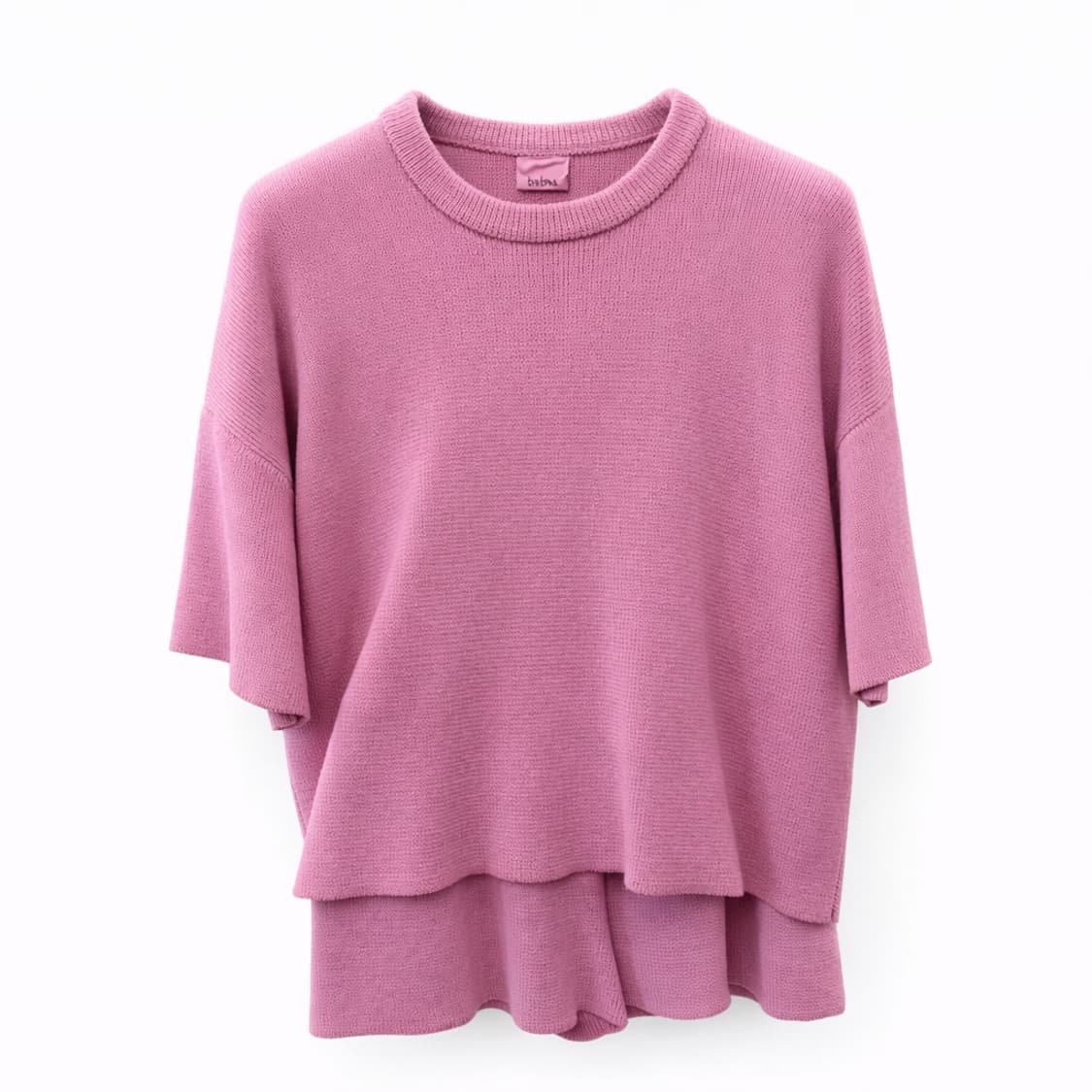 Babaa 핑크 니트 상하의 세트 상품이미지1