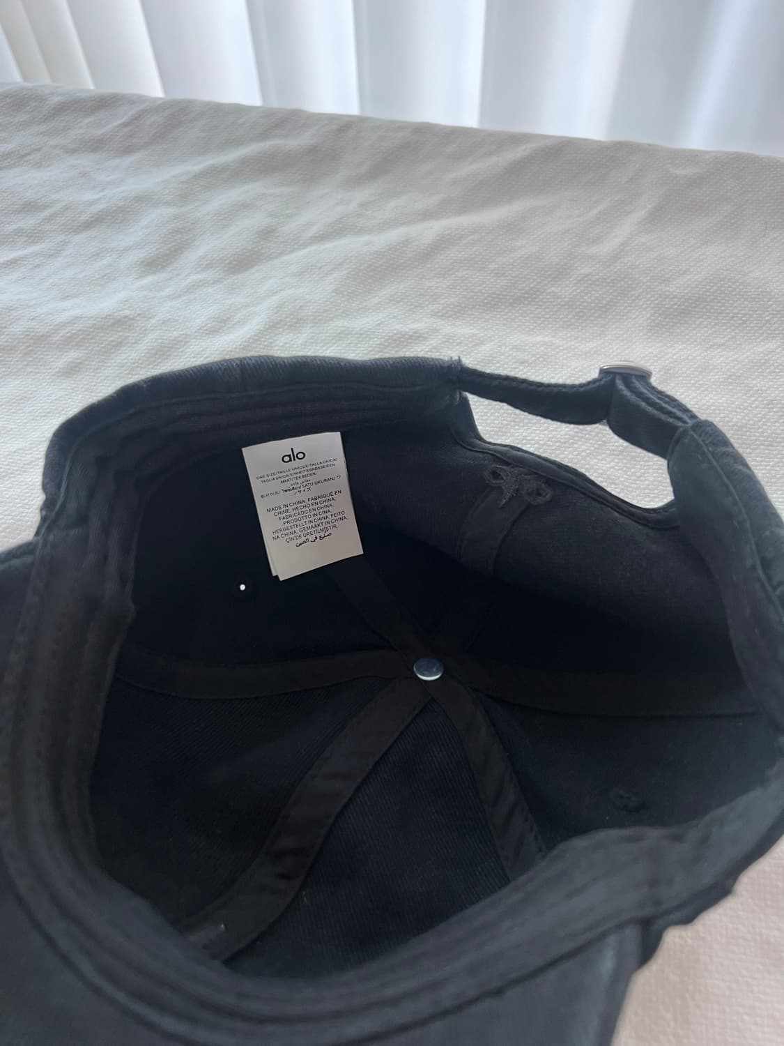 알로 요가 워시드 듀티 빈티지 볼캡 블랙 상품이미지3