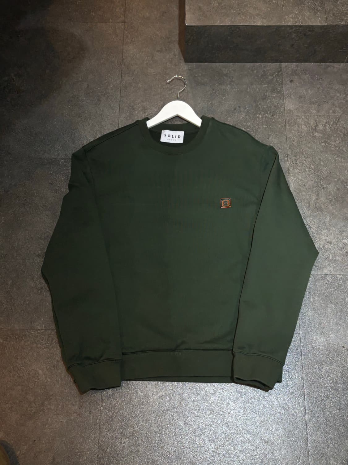 솔리드옴므 백로고 크루넥 스웻 맨투맨 46사이즈 상품이미지2