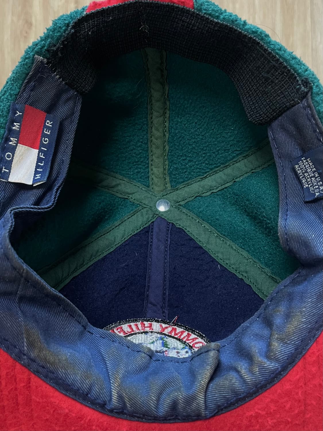 국내 유일 90s Made USA 타미힐피거 올드스쿨 후리스 플리스 모자 상품이미지4
