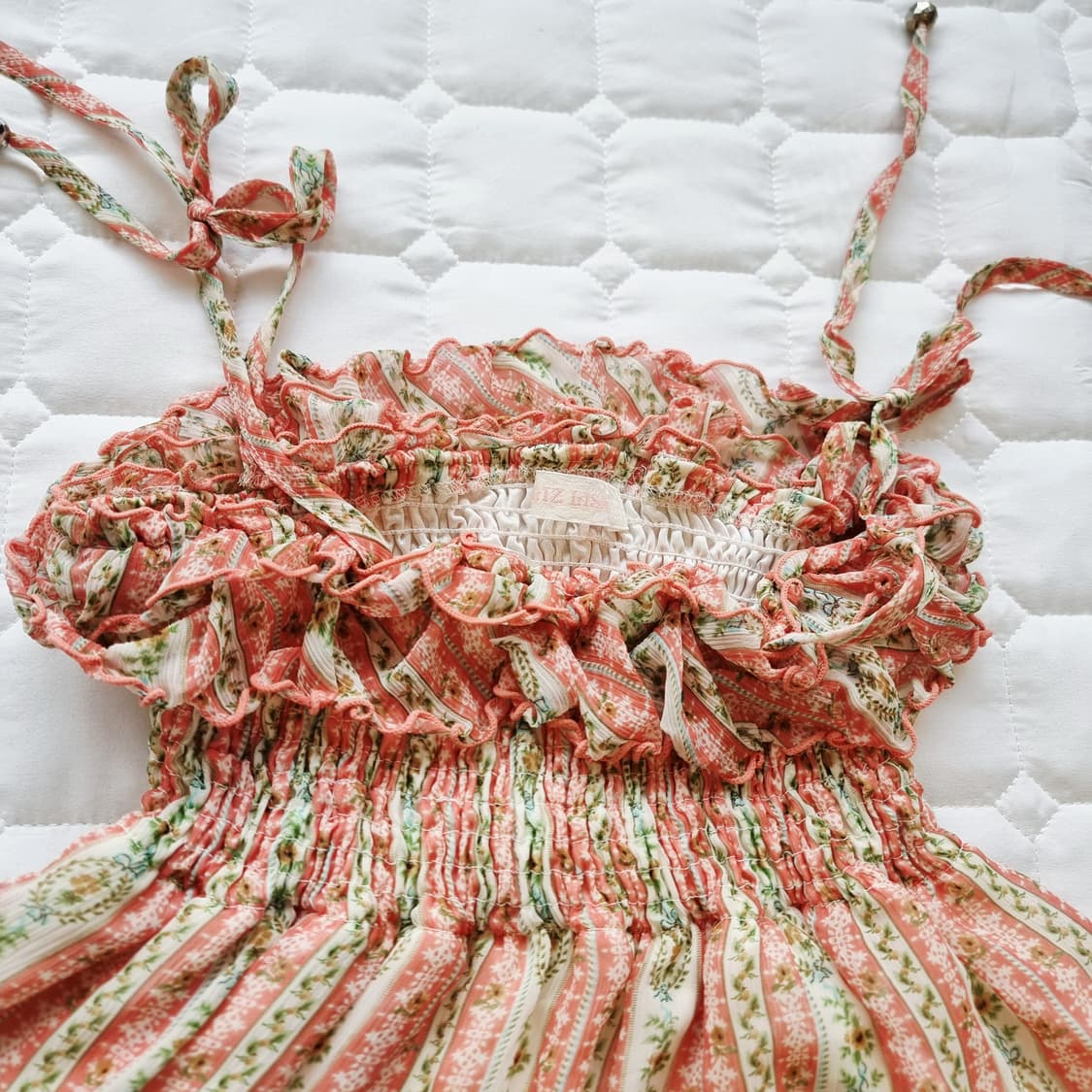 Liz Lisa(리즈리사) 보더 플라워 셔링 튜닉 상품이미지2