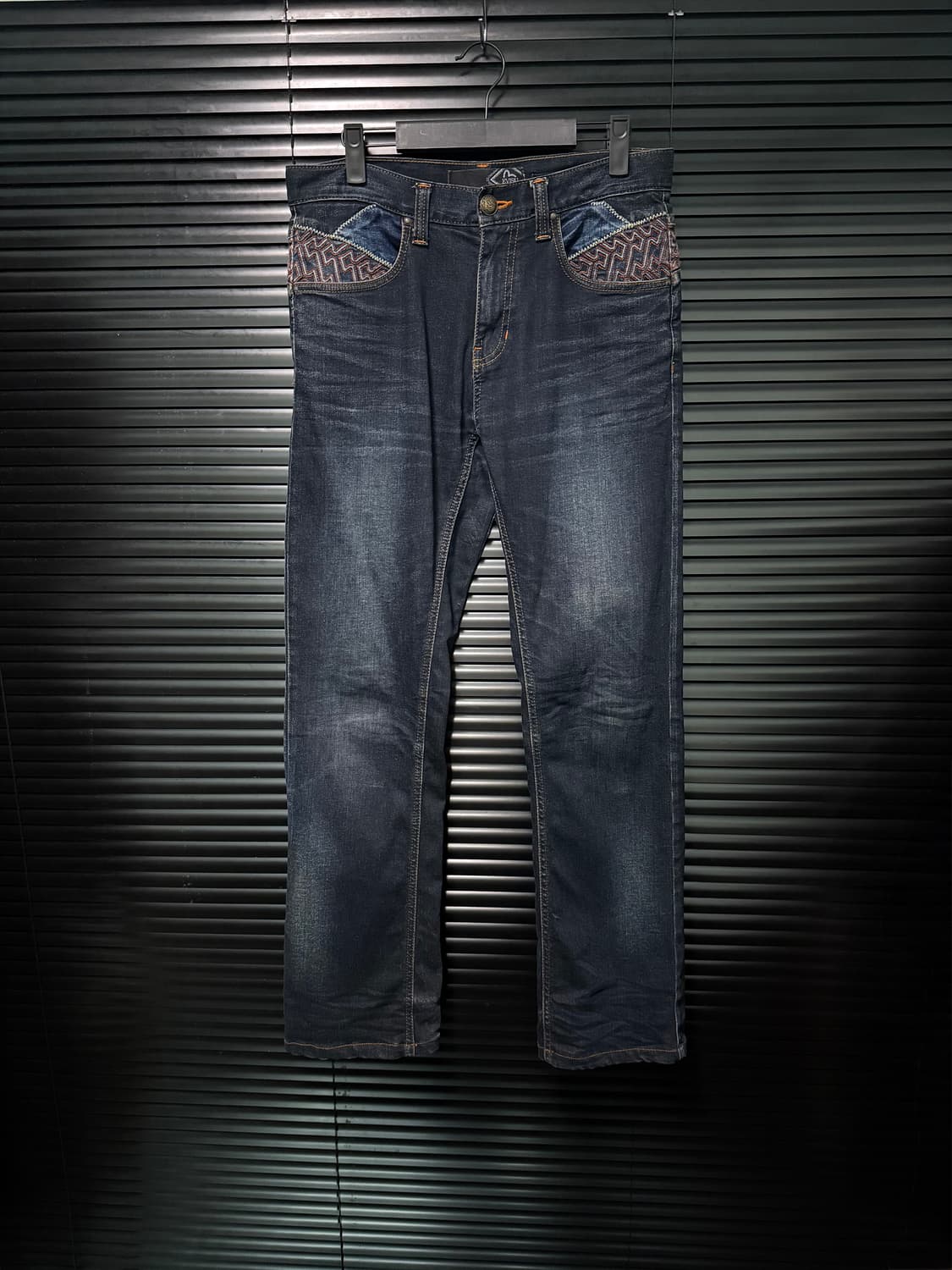 에비수 중청 데님 워싱 워시드 일자핏 30 청바지 에스닉 웨스턴 일본 상품이미지3