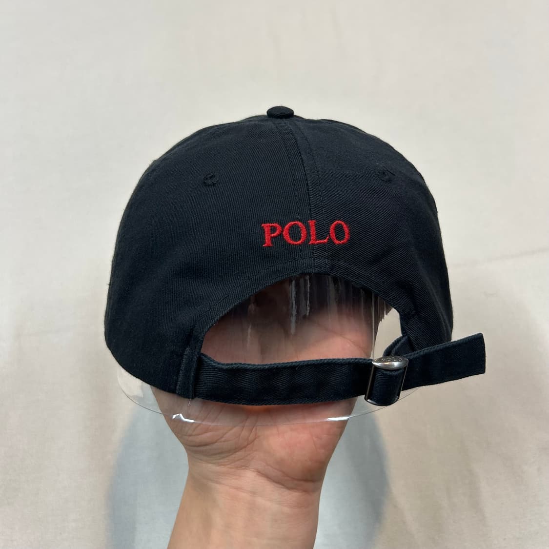 폴로 랄프로렌 블랙 볼캡 모자 신형 큐알탭 상품이미지4