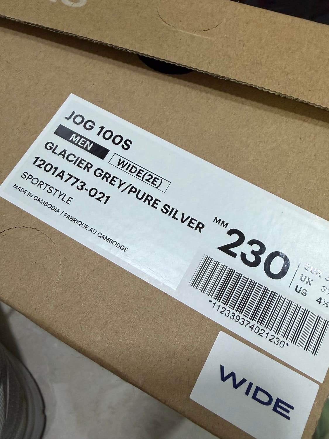 아식스 조그100s 글레시어 그레이 퓨어실버 230 상품이미지5