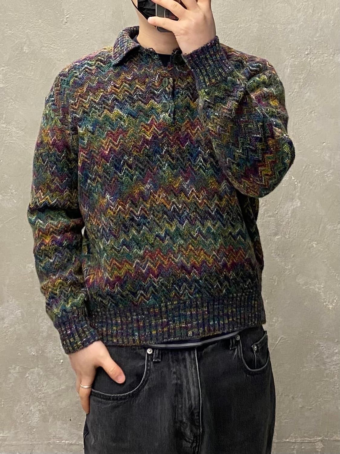 [48] 90s MISSONI 미쏘니 이태리 메이드 에스닉 울 니트 상품이미지8