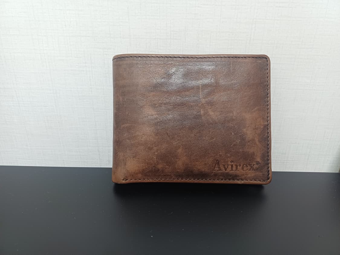 Avirex 남성 가죽 반지갑 브라운레더 상품이미지1