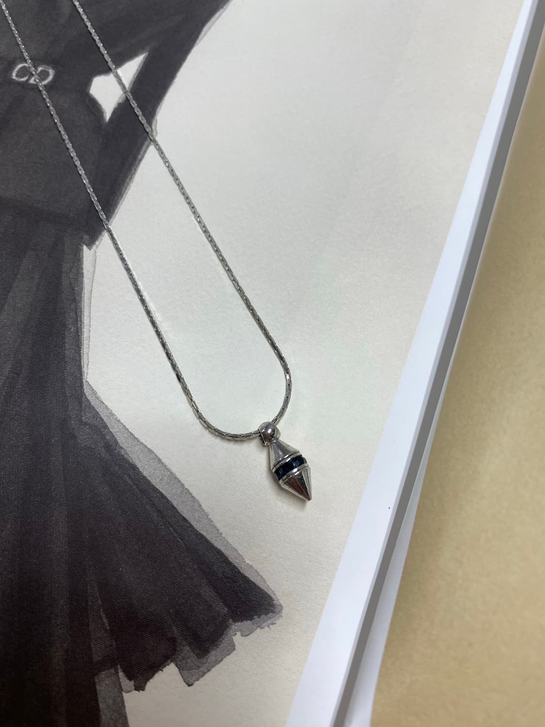 18k도금 원뿔 목걸이 상품이미지3