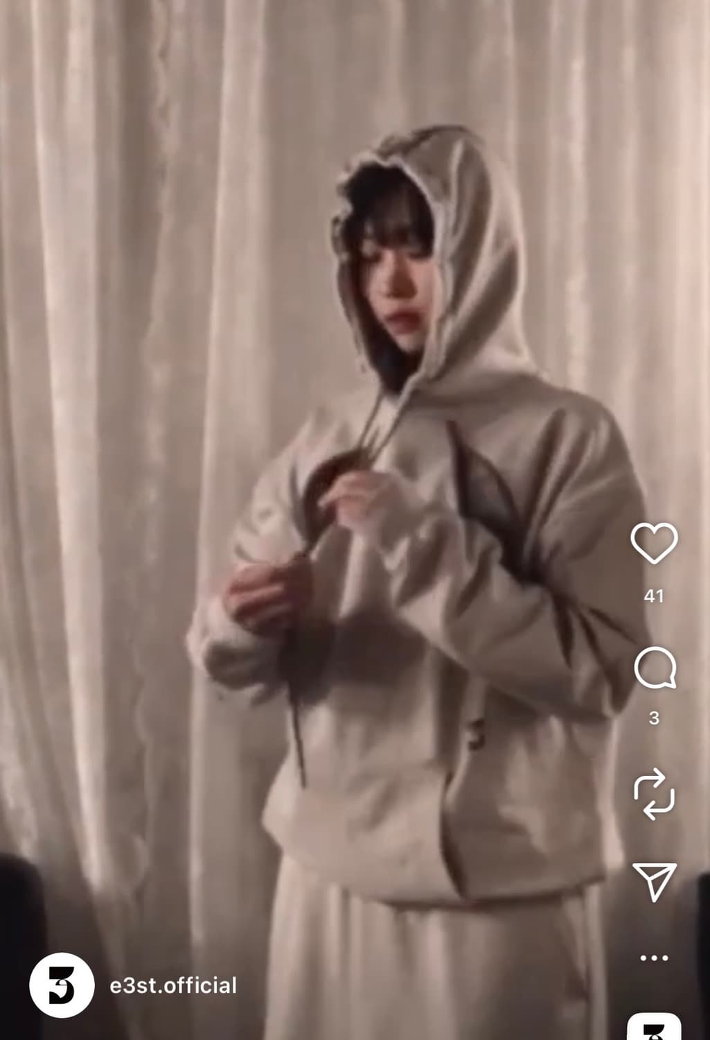 [E3ST]이쓰리에스티 스포터 스트링 절개 후드티 상품이미지2