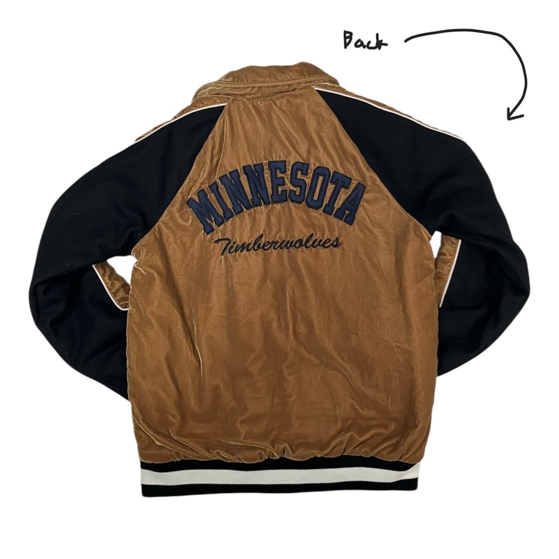 NBA 미네소타 팀버울프 벨벳 자켓 M 상품이미지2