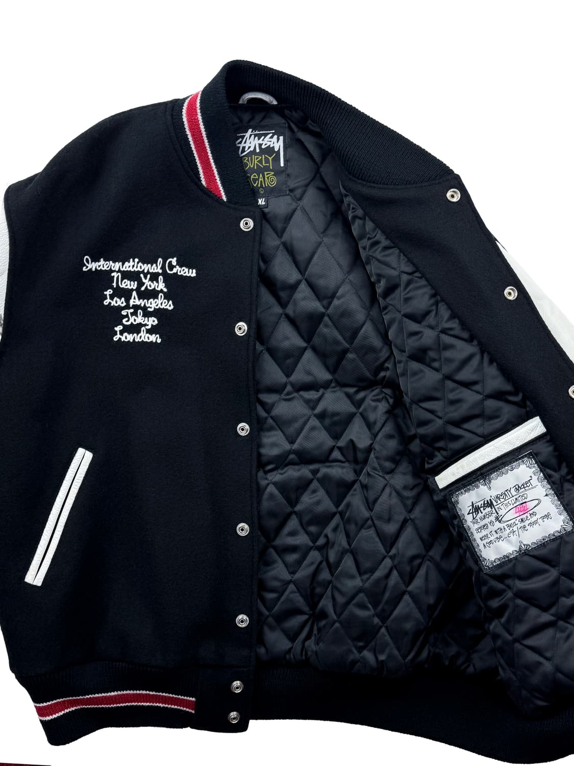 스투시 2003 한정 바시티 자켓 블랙 상품이미지4