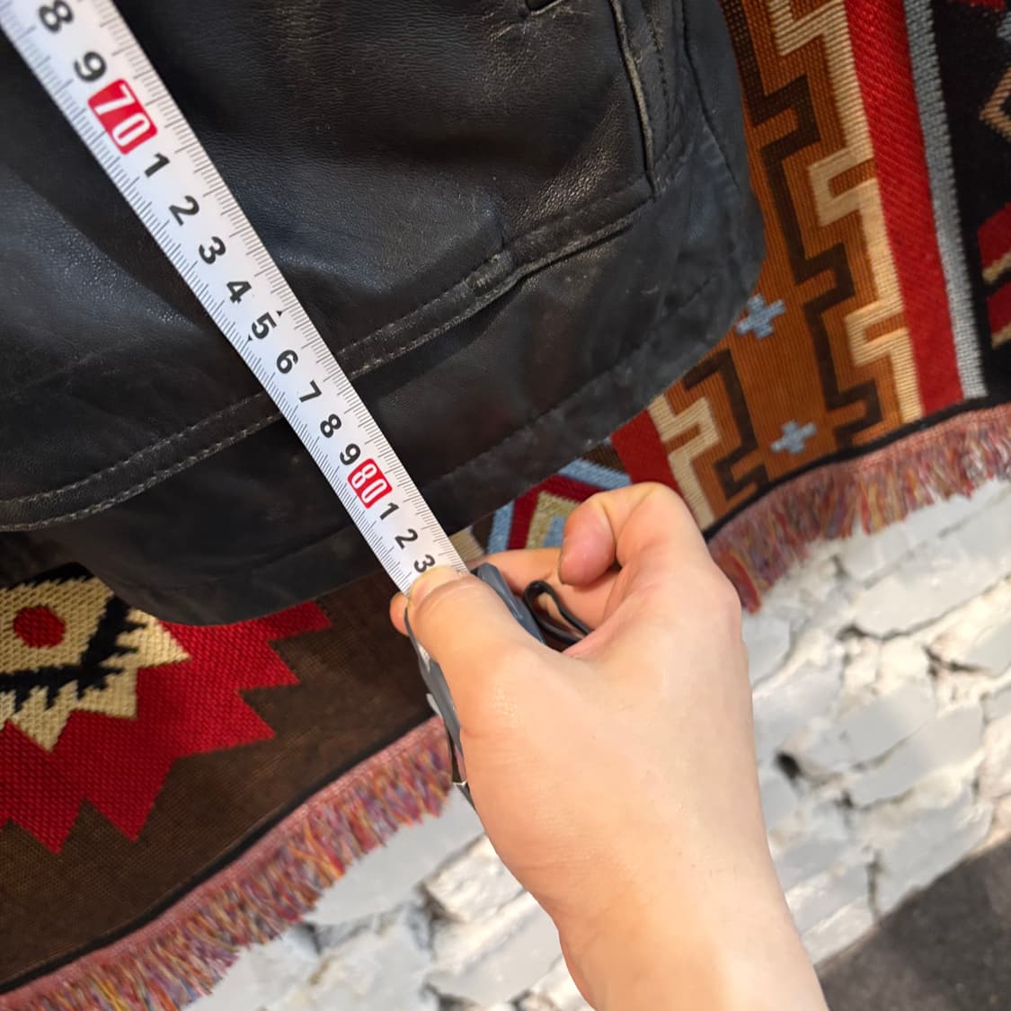 빈티지 양가죽 100% 레더 코트 자켓 상품이미지8