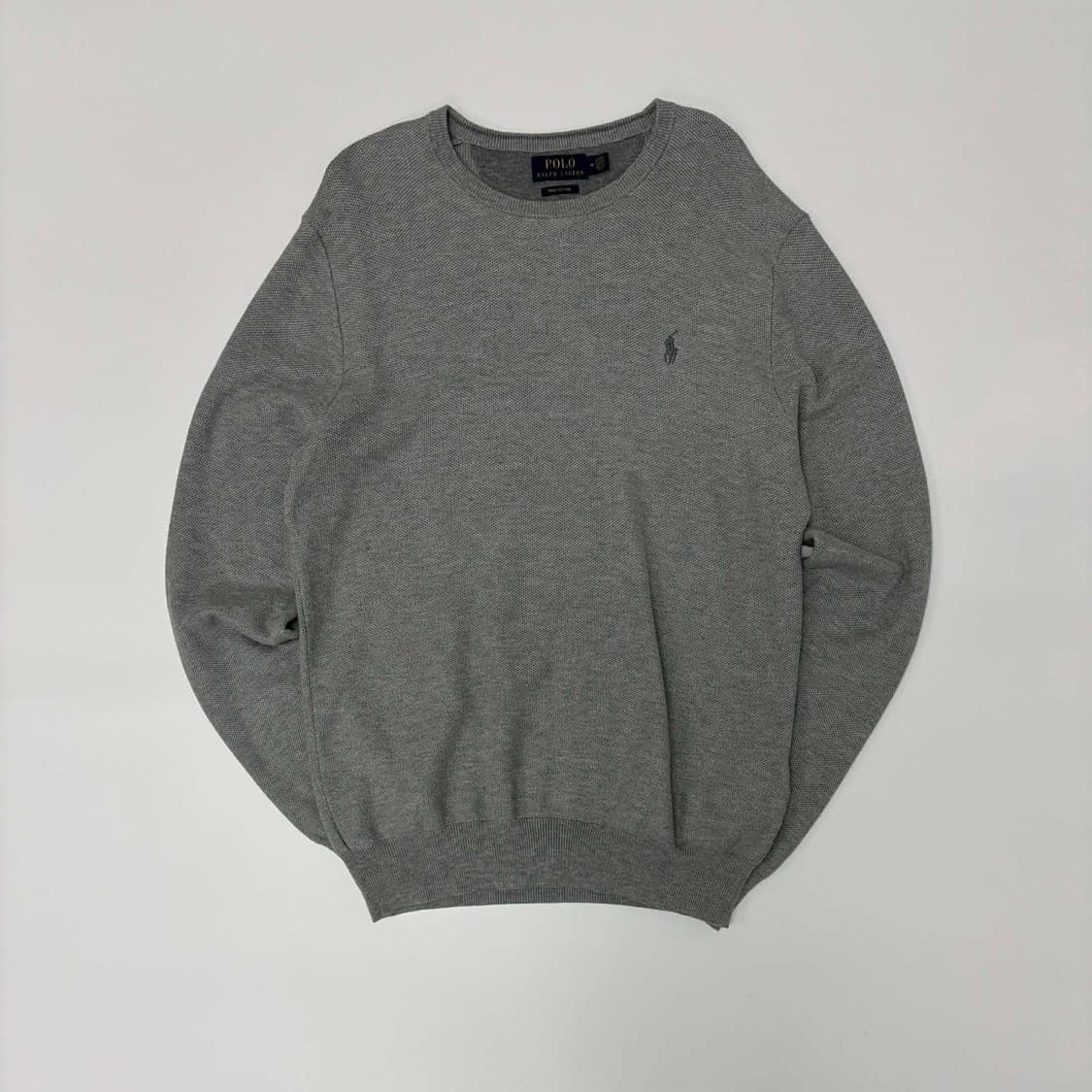 폴로 랄프로렌 그레이 준신형 매장판 피마코튼 맨즈라인 니트(M) 상품이미지2