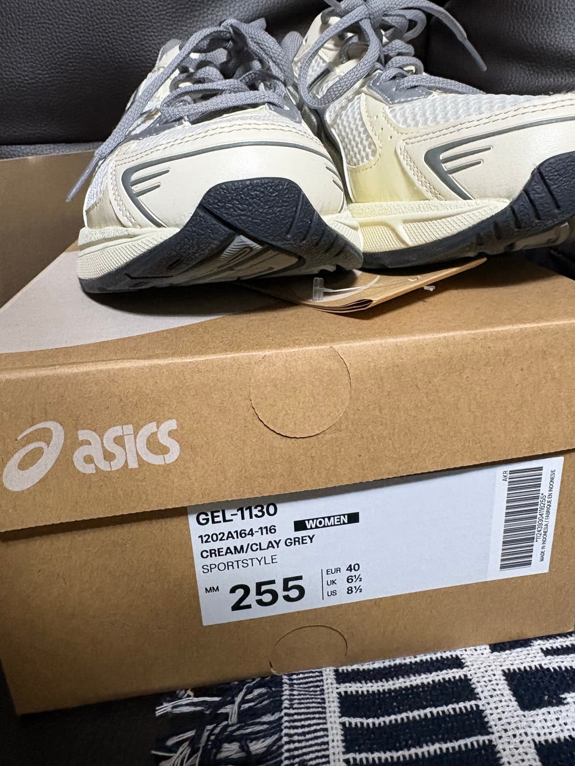 아식스 젤1130 크림 클레이 그레이 1202A164-116 상품이미지2