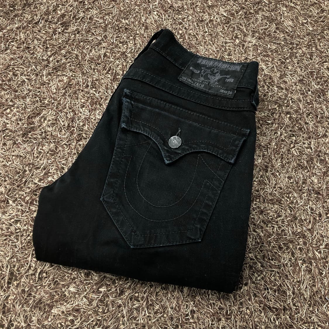 트루릴리전 ZACH 블랙진 데님 팬츠 상품이미지1