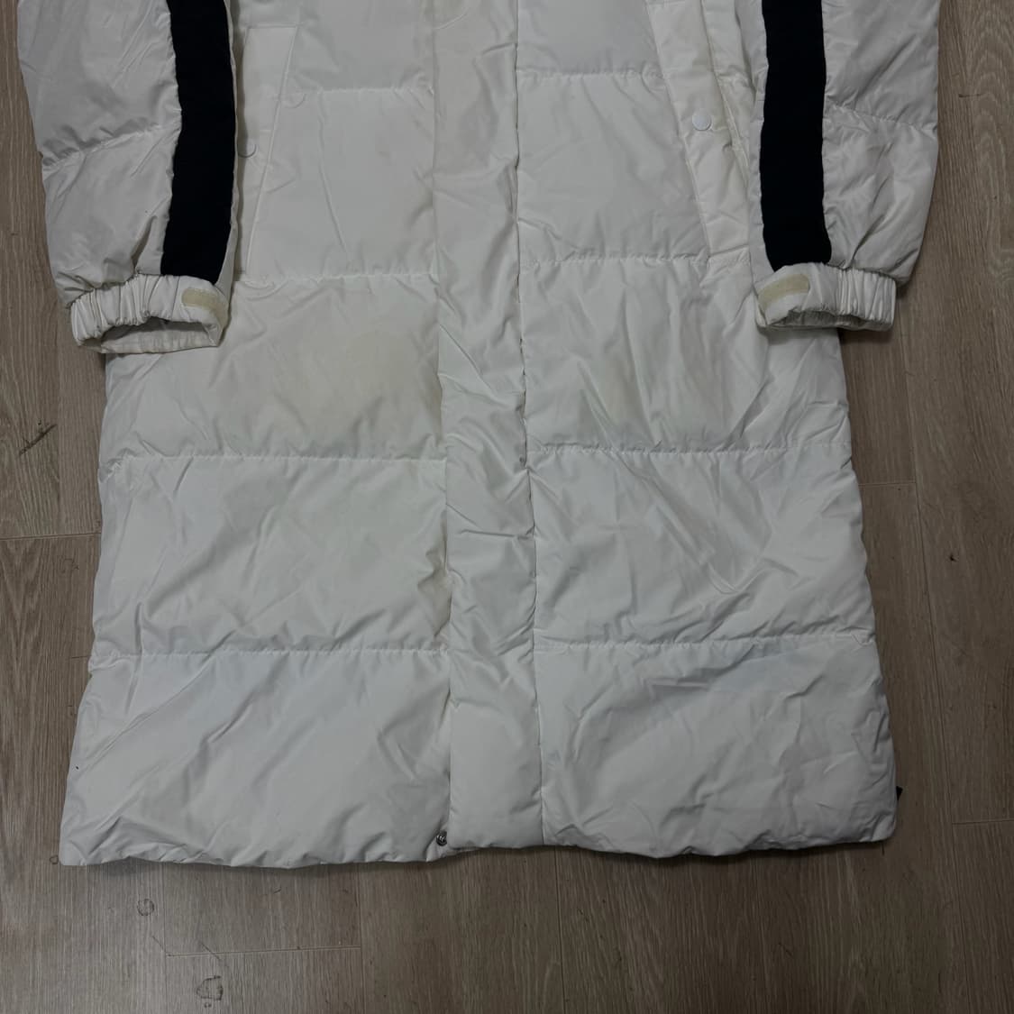 노스페이스 아틀레틱 로고 후드 롱패딩 M/95  상품이미지4